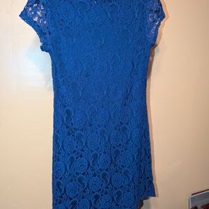 Xhilaration Blue Lace Mini Dress
